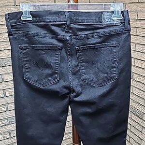 Levis 720 High Rise Super Skinny Jeans Sz 33 Black Exc condition